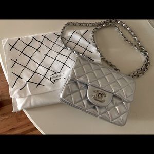 Metallic Chanel Mini Flap Bag